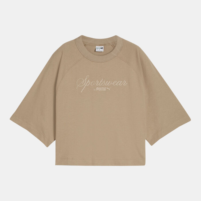 PUMA Women's Classics + T-Shirt Brown PUMA Women's Classics + T-Shirt Brown image number 0