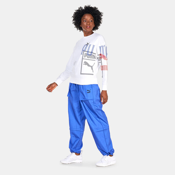 PUMA Women's Dare To Woven Pants Blue PUMA Women's Dare To Woven Pants Blue image number 2
