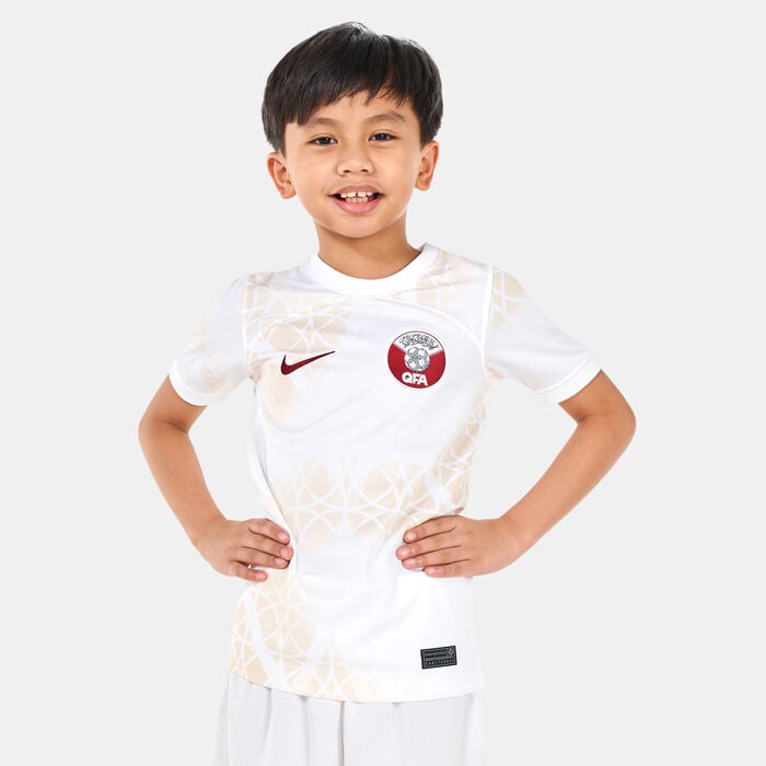 Nike Kids' Qatar Dri-FIT Stadium Away Jersey – 2022 White Nike Kids' Qatar Dri-FIT Stadium Away Jersey – 2022 White image number 0