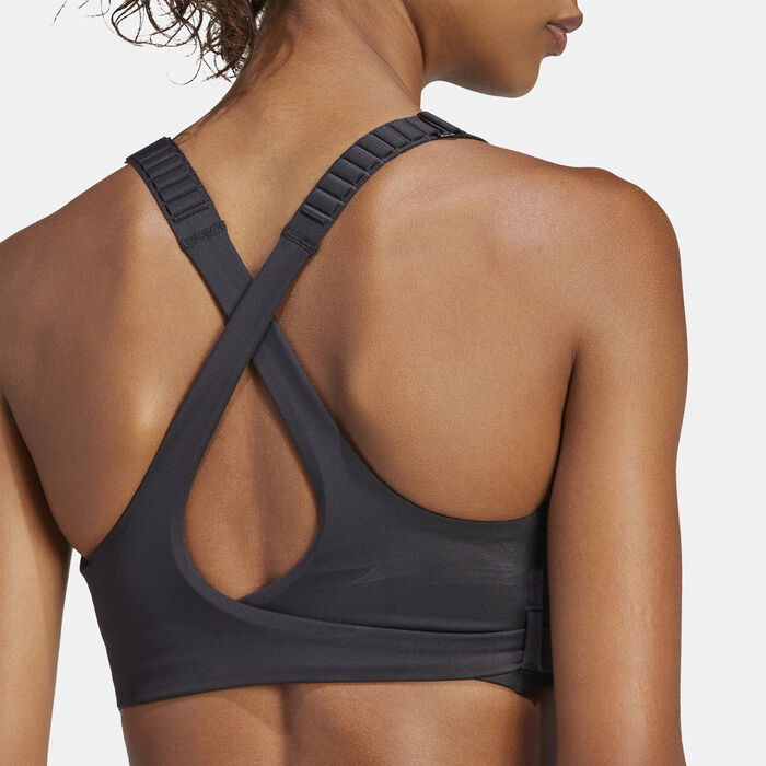 adidas Women's FastImpact Luxe Run High-Support Running Sports Bra Black adidas Women's FastImpact Luxe Run High-Support Running Sports Bra Black image number 4