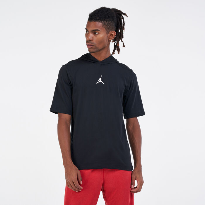 Jordan Men's Jordan Dri-FIT Air Performance Hoodie T-Shirt Black Jordan Men's Jordan Dri-FIT Air Performance Hoodie T-Shirt Black image number 0