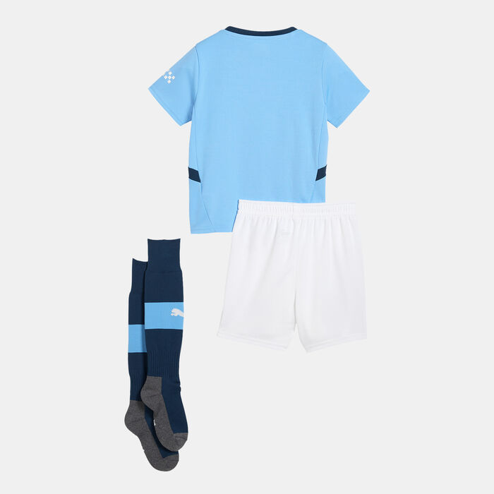 PUMA KIds' Manchester City 24/25 Home Replica Football Kit Blue PUMA KIds' Manchester City 24/25 Home Replica Football Kit Blue image number 1