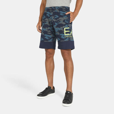 EA7 Emporio Armani Men's Camo Print Shorts Blue
