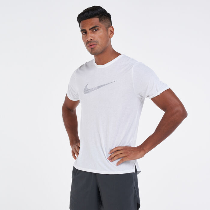 Nike Men's Dri-FIT Run Division Miler Hybrid T-Shirt White Nike Men's Dri-FIT Run Division Miler Hybrid T-Shirt White image number 0