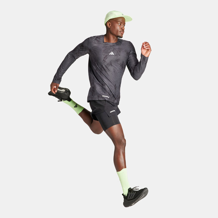 adidas Men's Ultimateadidas All Over Print Running T-Shirt Black adidas Men's Ultimateadidas All Over Print Running T-Shirt Black image number 2
