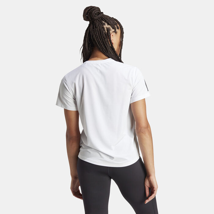 adidas Women's Own The Run T-Shirt White adidas Women's Own The Run T-Shirt White image number 1