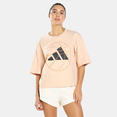 adidas Women's Sportswear Graphic T-Shirt Beige