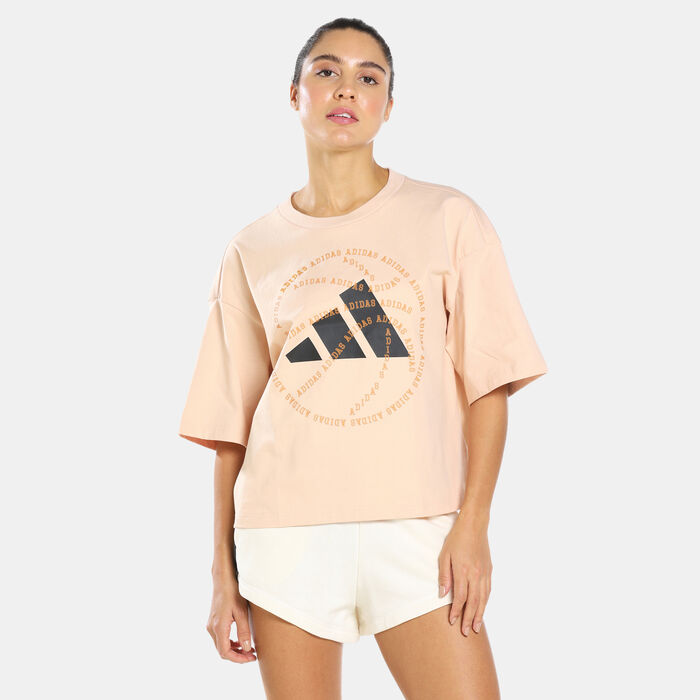 adidas Women's Sportswear Graphic T-Shirt Beige adidas Women's Sportswear Graphic T-Shirt Beige image number 0