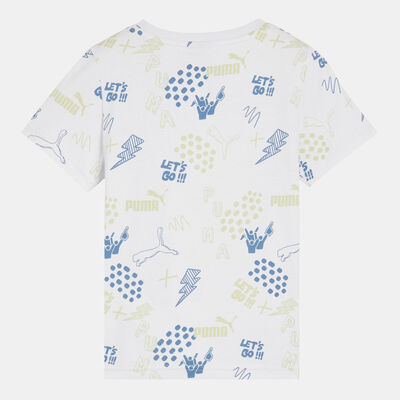 PUMA Kids' Essential+ Graphic T-Shirt Blue