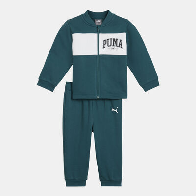 PUMA Kids' Minicats Squad Jacket and Joggers Set Green