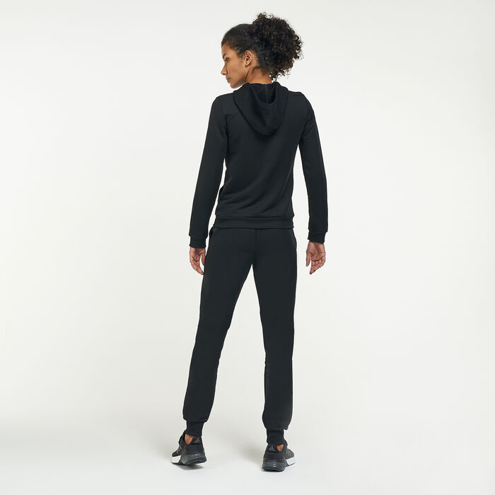 adidas Women's Essentials Logo French Terry Tracksuit Black adidas Women's Essentials Logo French Terry Tracksuit Black image number 1