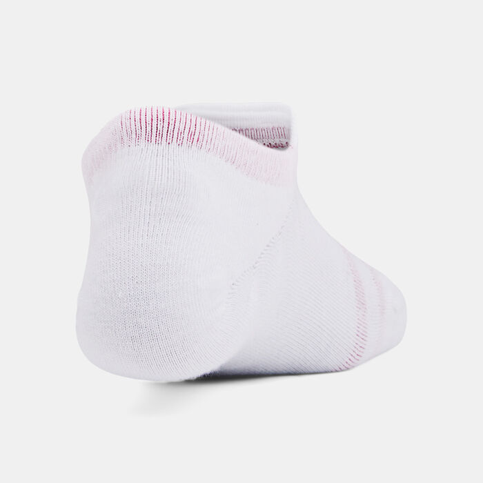 Under Armour Essential Ultra Low Tab Socks (3 Pairs) White image number 3