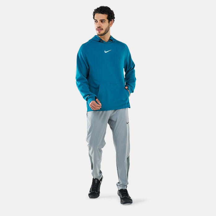 Nike Men's Pro Fleece Pullover Hoodie Blue Nike Men's Pro Fleece Pullover Hoodie Blue image number 2