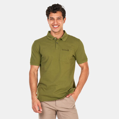 Timberland Men's Modern Wash Pocket Polo Shirt Green