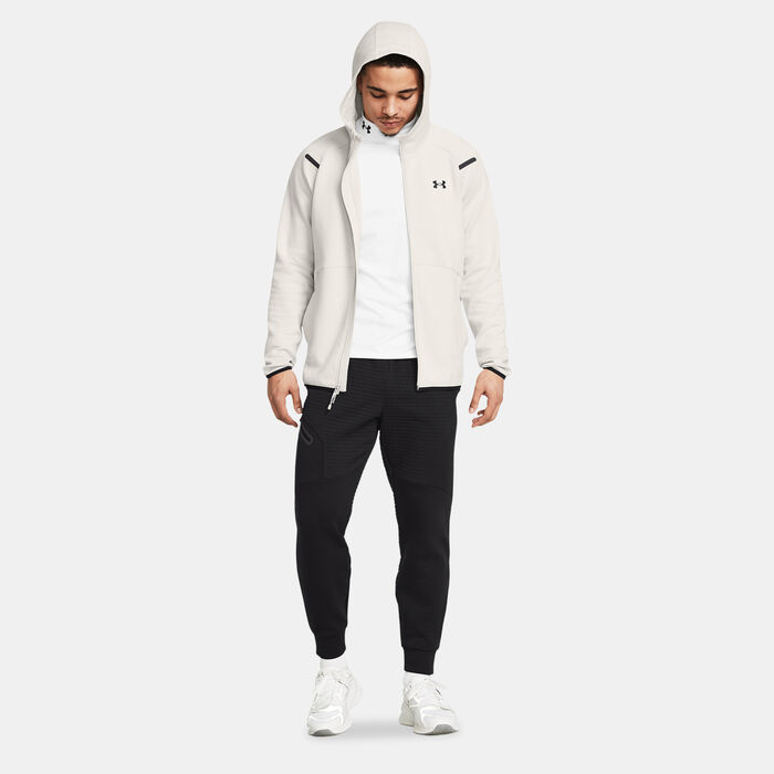 Under Armour Men's Unstoppable Fleece Full-Zip Hoodie White image number 2