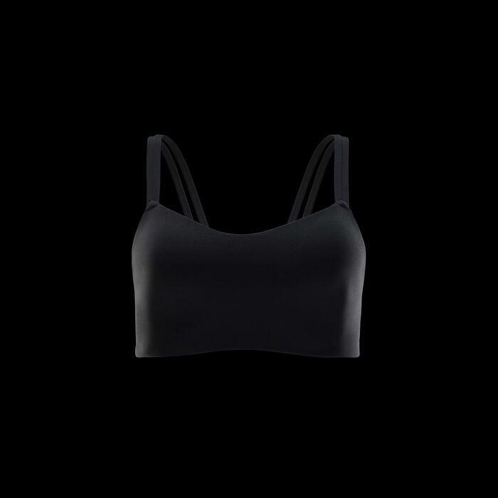 Nike Women's Zenvy Dri-FIT Strappy Light-Support Training Sports Bra Black image number 5