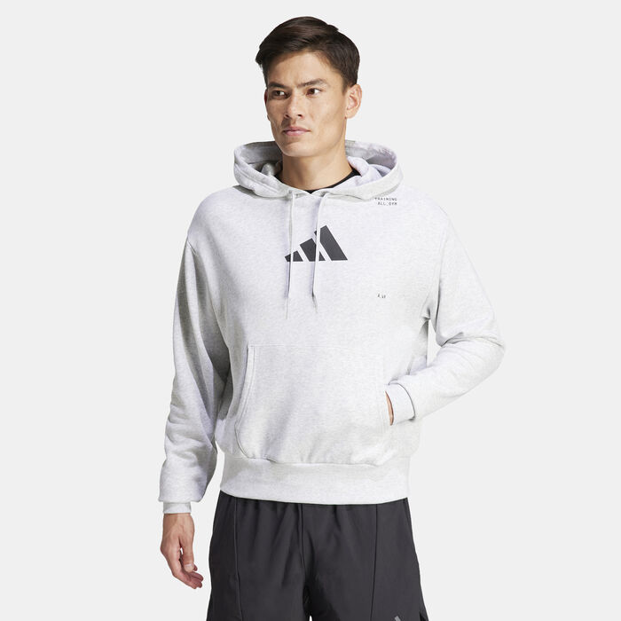 adidas Men's All-Gym Category Pump Hoodie Grey adidas Men's All-Gym Category Pump Hoodie Grey image number 0