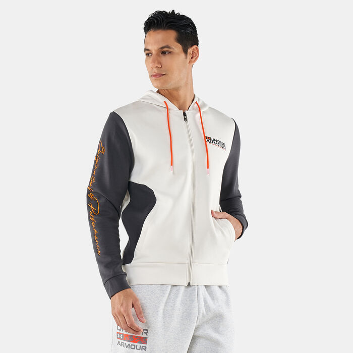 Under Armour Men's UA Summit Knit Full Zip Hoodie Beige Under Armour Men's UA Summit Knit Full Zip Hoodie Beige image number 0
