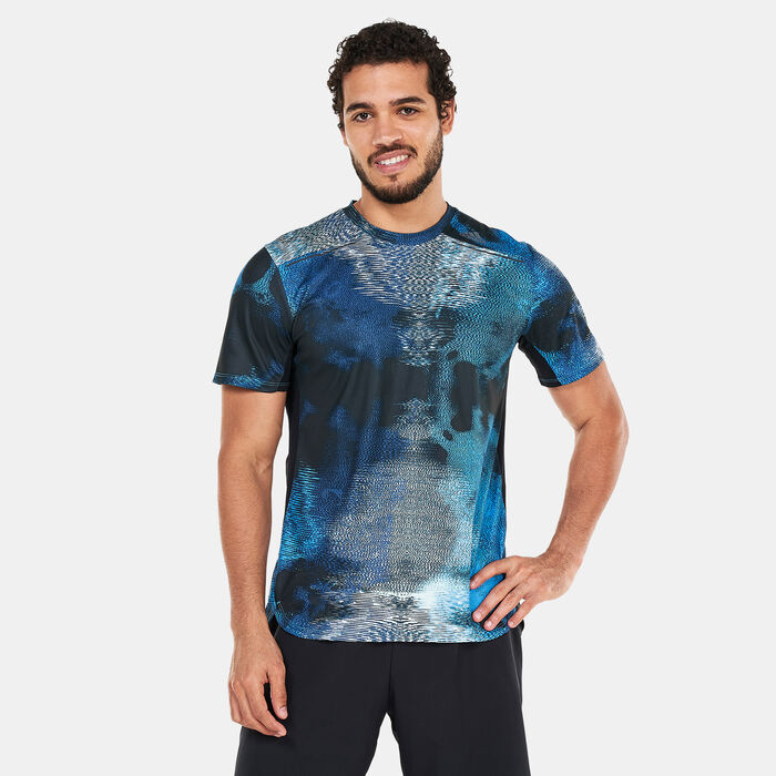 adidas Men's D4T HIIT Allover Print Training T-Shirt Multi adidas Men's D4T HIIT Allover Print Training T-Shirt Multi image number 0