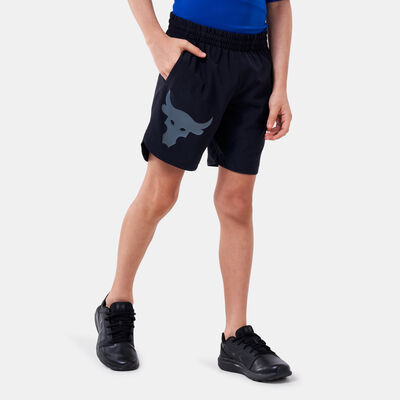 Under Armour Kids' UA Project Rock Woven Shorts Black