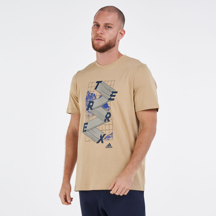 adidas Men's Terrex Nature Graphic T-Shirt Beige adidas Men's Terrex Nature Graphic T-Shirt Beige image number 0