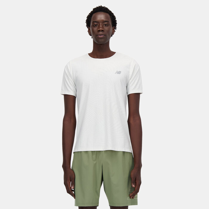 New Balance Men's Athletics Jacquard Training T-Shirt Grey image number 0