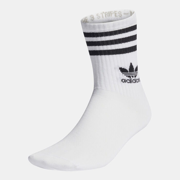 adidas Originals Men's Crew Socks (3 Pairs) White adidas Originals Men's Crew Socks (3 Pairs) White image number 0