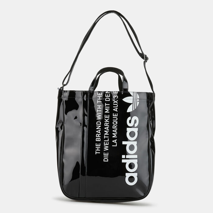 adidas Vintage Airliner Shopper Luxe Tote Bag Black adidas Vintage Airliner Shopper Luxe Tote Bag Black image number 0