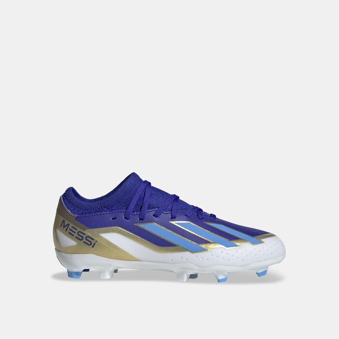 adidas Kids' X Crazyfast Messi League Firm Ground Football Shoes Blue adidas Kids' X Crazyfast Messi League Firm Ground Football Shoes Blue image number 0