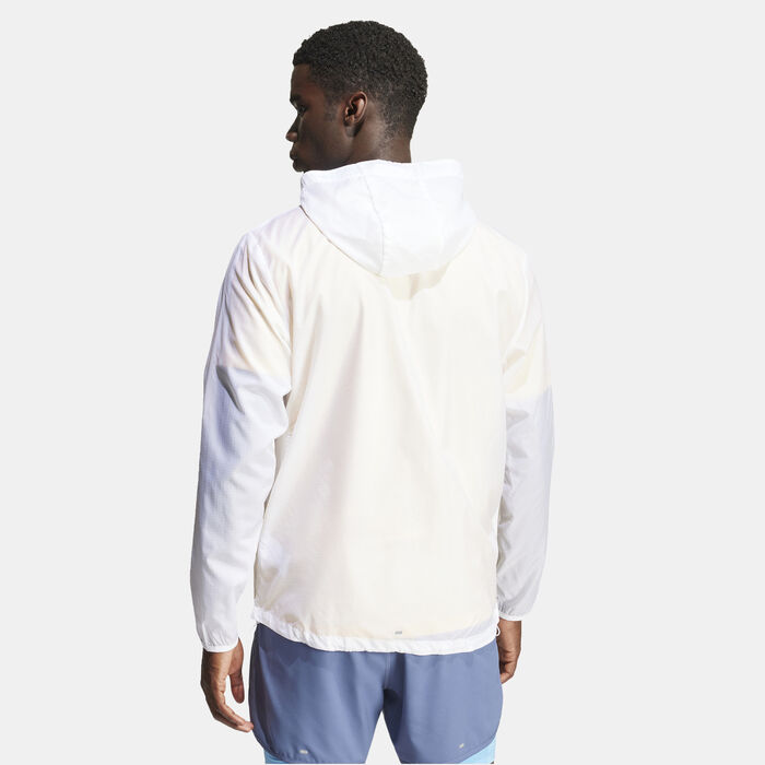 adidas Men's Own The Run 3-Stripes Jacket White image number 1