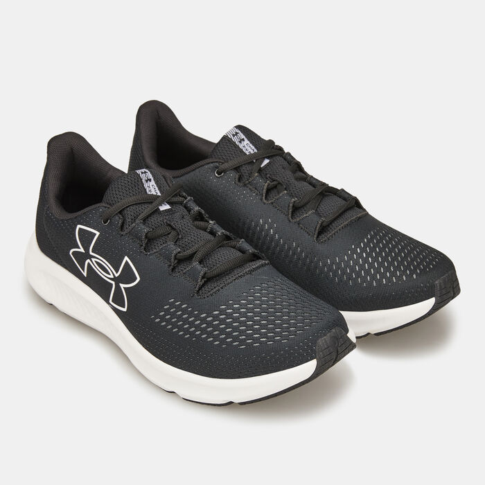 Under Armour Men's Charged Pursuit 3 Big Logo Running Shoes Black Under Armour Men's Charged Pursuit 3 Big Logo Running Shoes Black image number 2