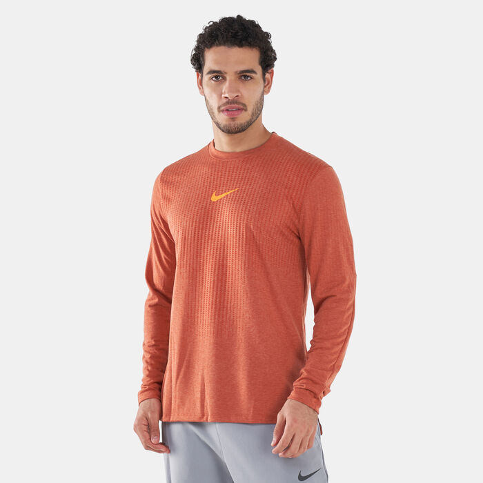 Nike Men's Pro Dri-FIT ADV Long-Sleeve T-Shirt Orange Nike Men's Pro Dri-FIT ADV Long-Sleeve T-Shirt Orange image number 0