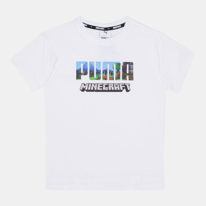PUMA Kids' x Minecraft Relaxed T-Shirt White PUMA Kids' x Minecraft Relaxed T-Shirt White image number 0