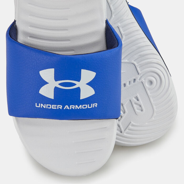 Under Armour Kids' UA Ansa Fixed Slides Grey image number 2