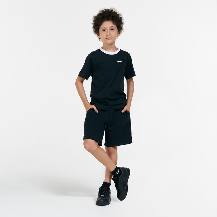 Nike Kids' Big Swoosh Sportswear T-Shirt Black Nike Kids' Big Swoosh Sportswear T-Shirt Black image number 2