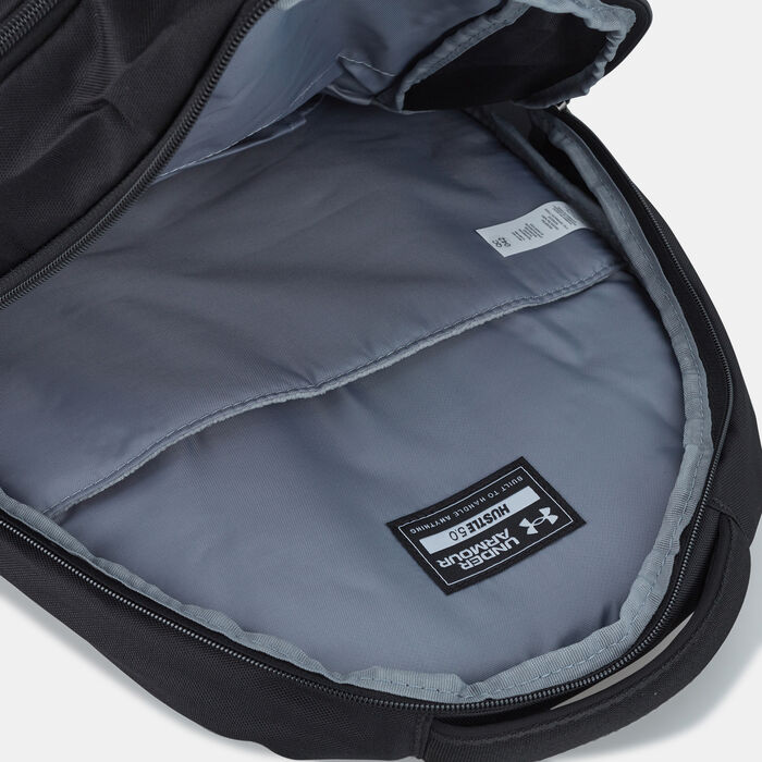 Under Armour UA Hustle 5.0 Backpack Black Under Armour UA Hustle 5.0 Backpack Black image number 3