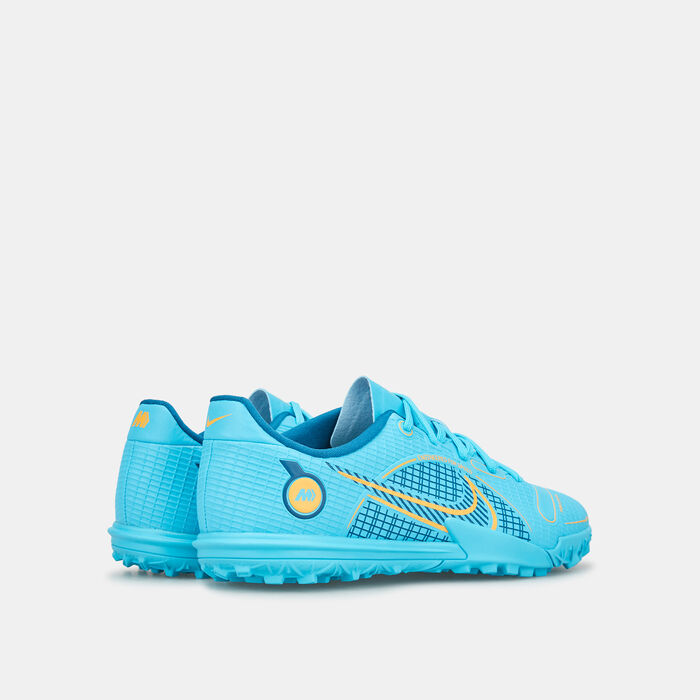 Nike Kids' Mercurial Vapor 14 Academy Turf Ground Football Shoe Blue image number 2
