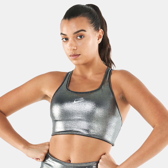 Nike Women's Dri-FIT Swoosh Icon Clash Sports Bra Black Nike Women's Dri-FIT Swoosh Icon Clash Sports Bra Black image number 0