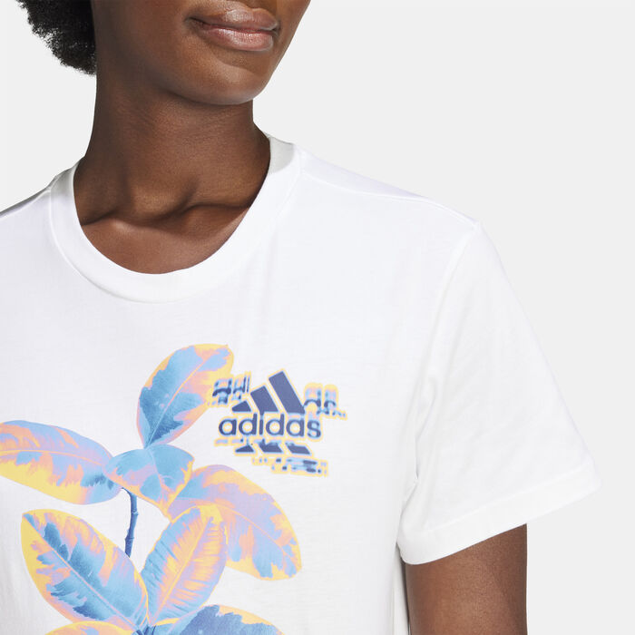 adidas Women's Beach Graphic T-Shirt White image number 3