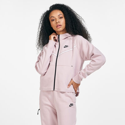 Nike Women's Sportswear Tech Fleece Windrunner Hoodie Red