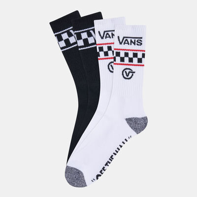 Vans Men's Stackton Crew Socks (2 Pack) White Vans Men's Stackton Crew Socks (2 Pack) White