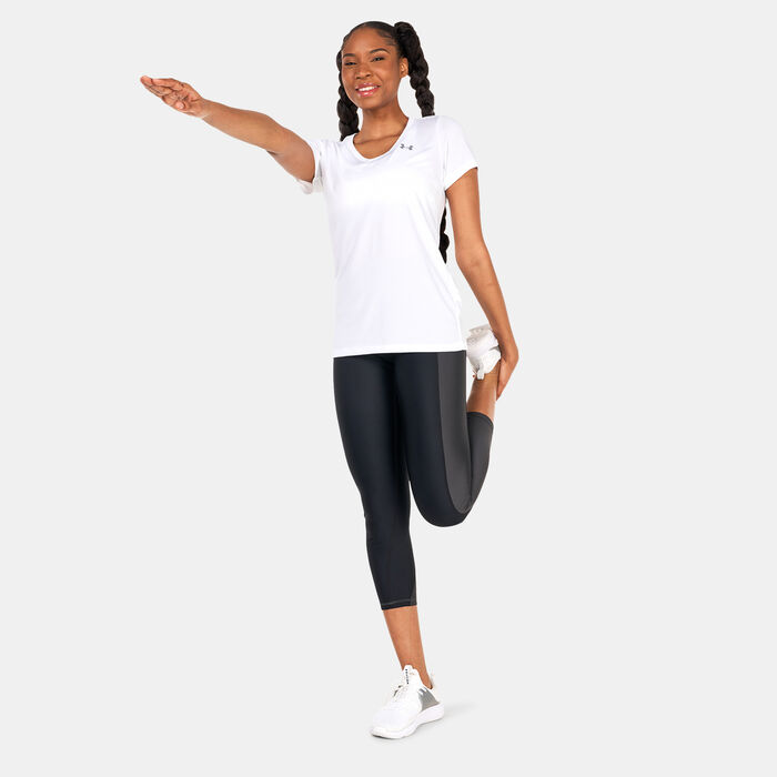 Under Armour Women's UA Tech™ V-Neck T-Shirt White Under Armour Women's UA Tech™ V-Neck T-Shirt White image number 2