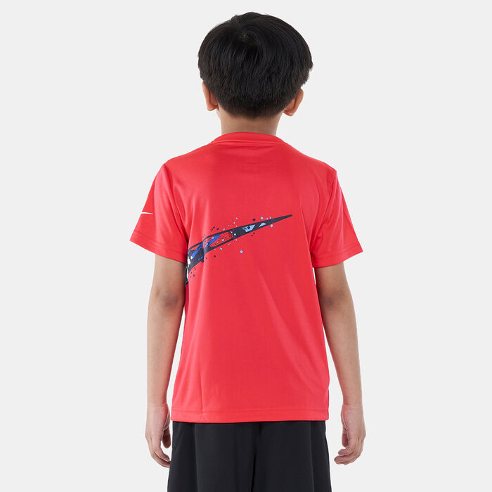 Nike Kids' Swoosh Wrap T-Shirt Red Nike Kids' Swoosh Wrap T-Shirt Red image number 1