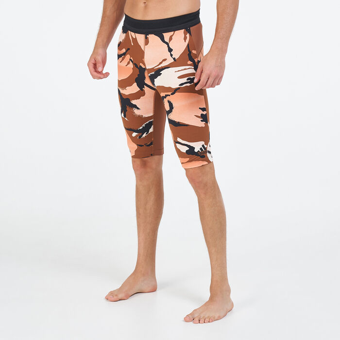 adidas Men's HEAT.RDY Techfit Camo Short Tights Multi image number 0