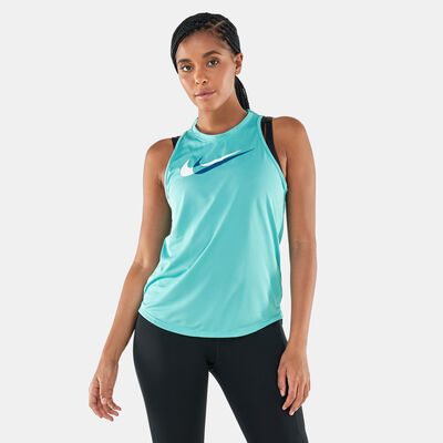 Nike Women's Dri-FIT Swoosh Running Tank Top Green