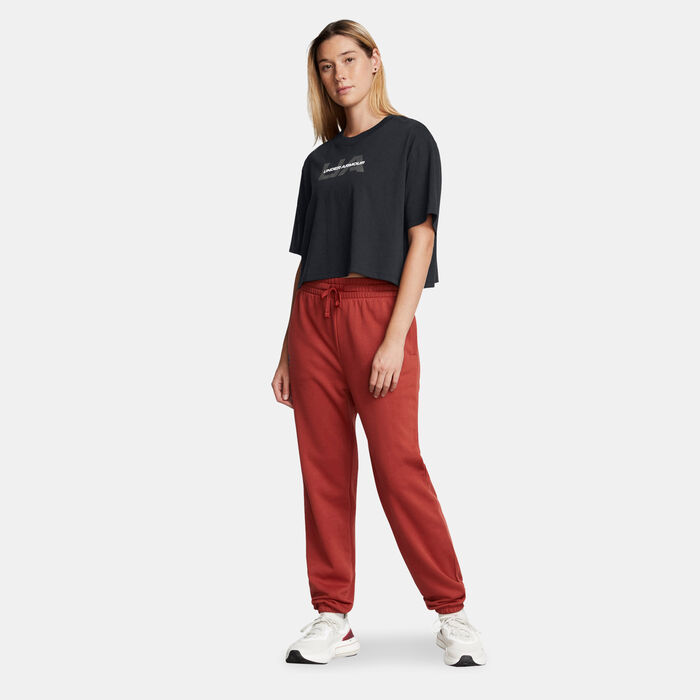 Under Armour Women's Rival Sweatpants Orange Under Armour Women's Rival Sweatpants Orange image number 2