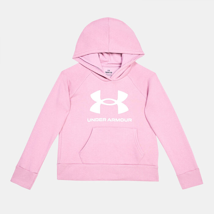 Under Armour Kids' Rival Fleece Big Logo Hoodie Pink Under Armour Kids' Rival Fleece Big Logo Hoodie Pink image number 0