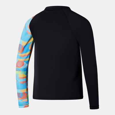 Speedo Kids' Digital Long Sleeve Swimming Rashguard Black