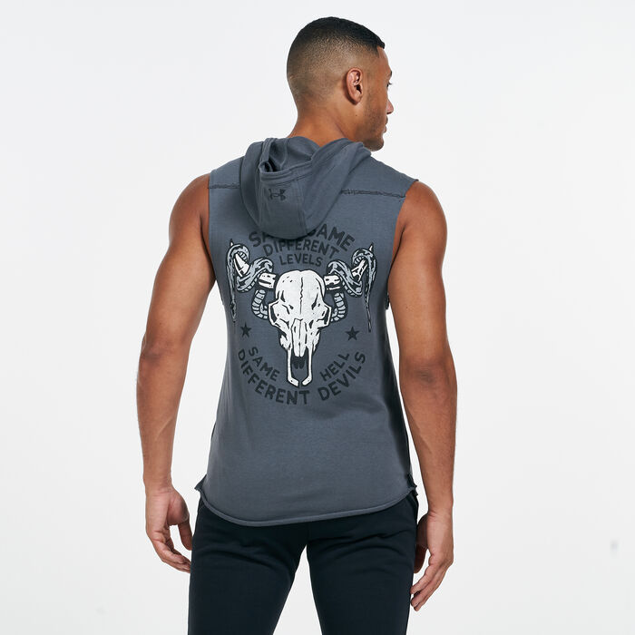 Under Armour Men's Project Rock Terry Snake Hoodie Grey image number 1