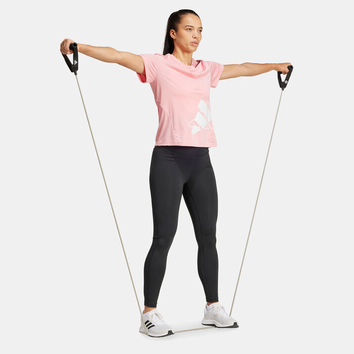 adidas Women's AEROREADY Designed for Training Graphic T-Shirt Pink image number 2